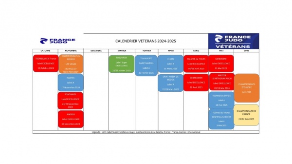 Calendrier des championnats et tournois vétéran.e.s